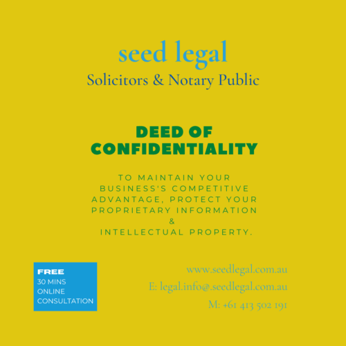 Deed of Confidentiality