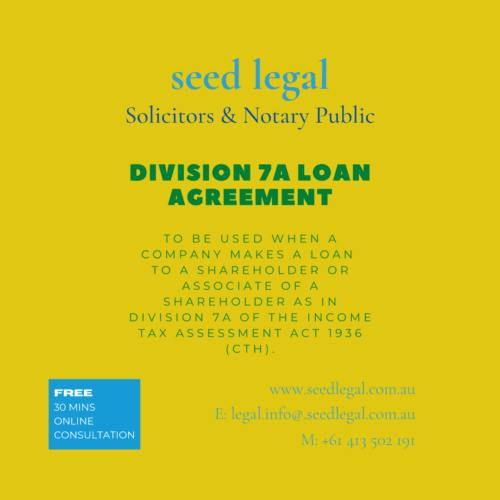 Div 7A Loan Agreement