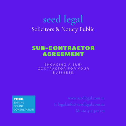 Sub-contractor Agreement