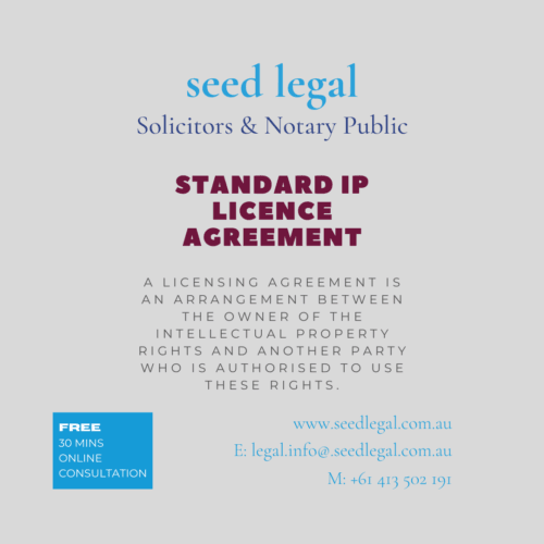 Standard IP LICENCE AGREEMENT