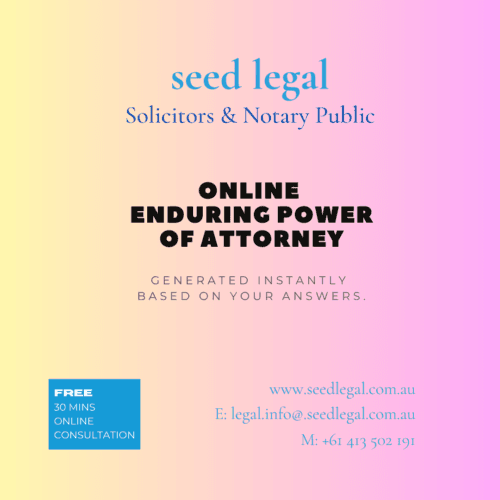 Online Enduring Power of Attorney