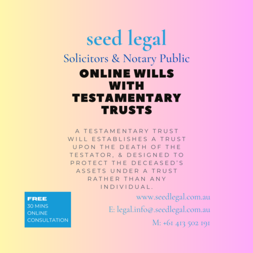 Online Wills with Testamentary Trusts